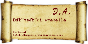 Dömsödi Arabella névjegykártya